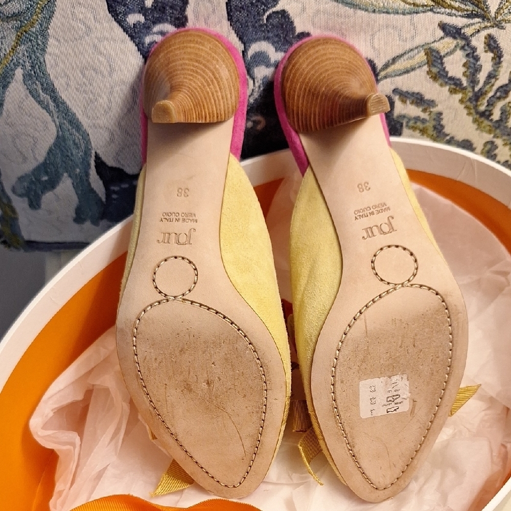 Chic Multicolor O Jour Heeled Mules - Picture 5 of 10